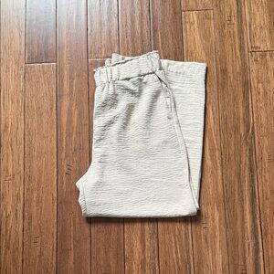 Casual Beige Wide-Leg Pants